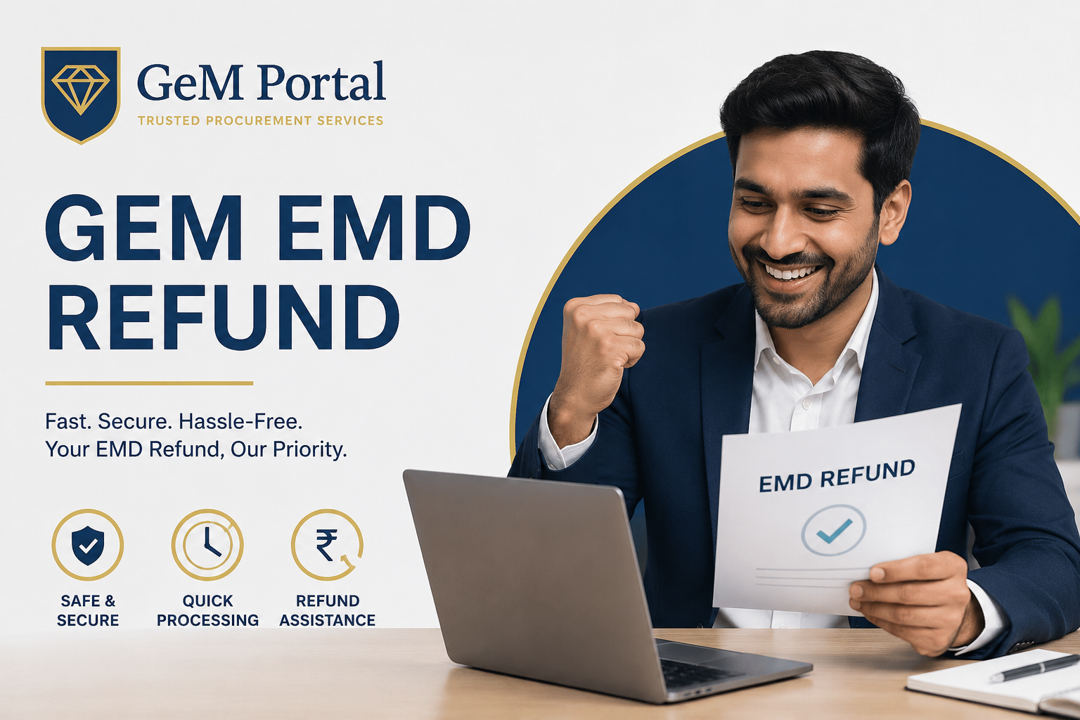 GeM EMD Refund Rules 2026 | EMD Percentage & Refund Process