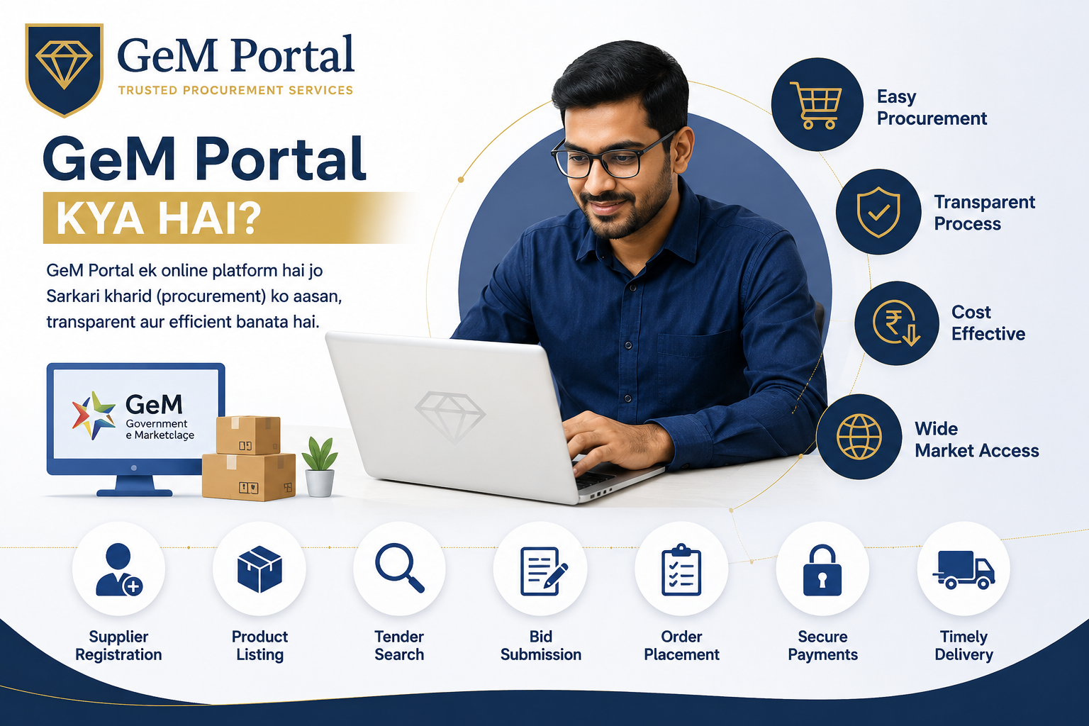 GeM Portal क्या है? रजिस्ट्रेशन, टेंडर, प्रोडक्ट्स और उपयोग की पूरी जानकारी | Gemportal Online